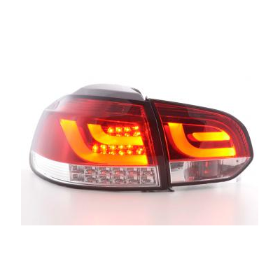 Pilotos Led Juego Vw Golf 6 Typ 1k Bj. 2008-2012 Rojo/Transparente Con Led Intermitente  Fk Automotive