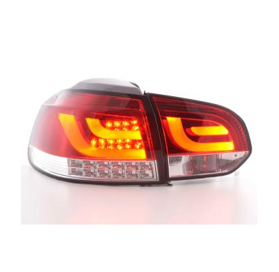 Pilotos Led Juego Vw Golf 6 Typ 1k Bj. 2008-2012 Rojo/Transparente Con Led Intermitente  Fk Automotive