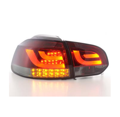 Pilotos Led Juego Vw Golf 6 Typ 1k Bj. 2008-2012 Rojo/Negro Con Led Intermitente  Fk Automotive