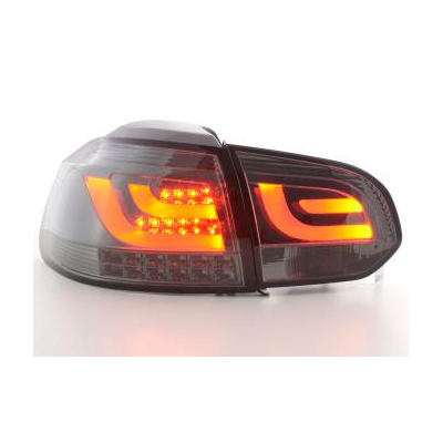 Pilotos Led Juego Vw Golf 6 Typ 1k Bj. 2008-2012 Negro Con Led Intermitente  Fk Automotive