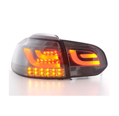 Pilotos Led Juego Vw Golf 6 Typ 1k Bj. 2008-2012 Negro Con Led Intermitente  Fk Automotive
