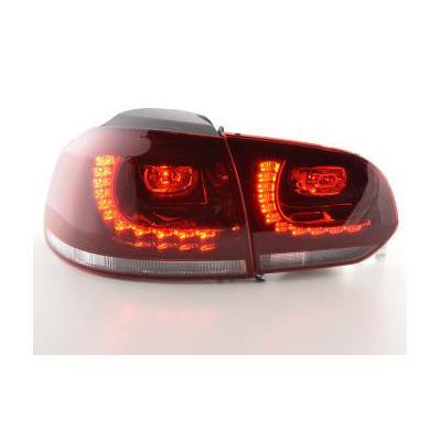 Kit De Pilotos Traseros Led Vw Golf 6, Rojo/Color Claro Fk Automotive