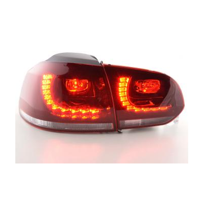 Kit De Pilotos Traseros Led Vw Golf 6, Rojo/Color Claro Fk Automotive