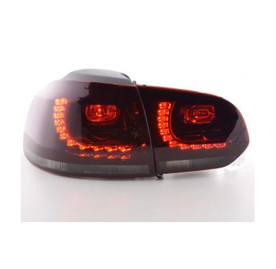 Kit De Pilotos Traseros Led Vw Golf 6, Rojo/Negro Fk Automotive