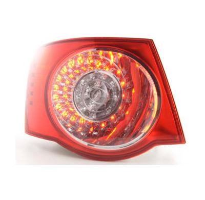 Piloto de recambio trasero izquierdo VW Jetta 5 (tipo 1KM) año 05- rojo transparente Fk automotive