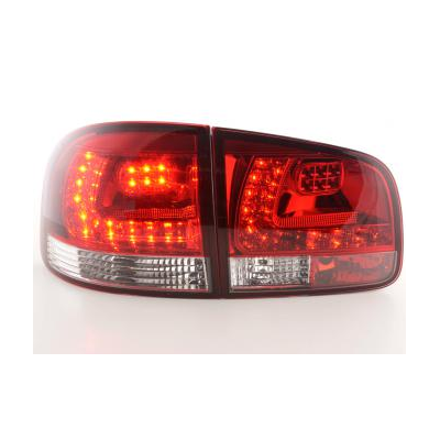 Kit De Pilotos Traseros Led Vw Touareg Modelo 7l  03-09, Rojo/Color Claro Fk Automotive
