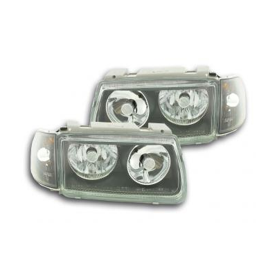 Faros Powerlook Para Vw Polo (Tipo 6n)  94-99  Negro Fk Automotive