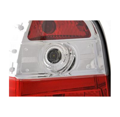 Kit De Pilotos Traseros Vw Polo Modelo 6n  95-98, Rojo/Color Claro Fk Automotive