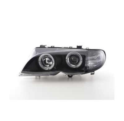 Faros Angel Eyes Bmw 3er E46 Limo/Touring Bj. 02-05 Negro Fk Automotive