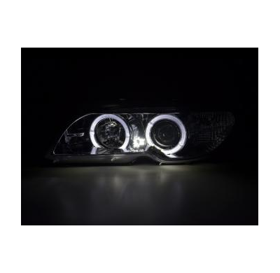 Faros Angel Eyes Bmw 3er E46 Coupe, Cabrio Bj. 03-05 Cromado Fk Automotive