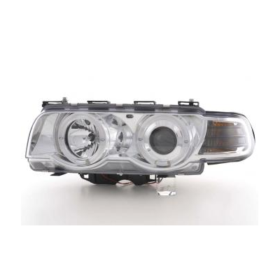 Faros Delanteros Set Angel Eyes Bmw Serie 7 E38  98-01, Cromado Fk Automotive