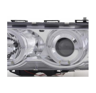 Faros Delanteros Set Angel Eyes Bmw Serie 7 E38  98-01, Cromado Fk Automotive