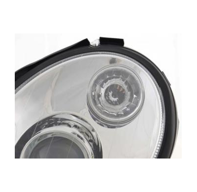 Faros Delanteros Set Angel Eyes Mercedes-Benz Clase C Sportcoupe Modelo W203, Cromado Fk Automotive