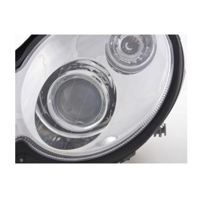 Faros Delanteros Set Angel Eyes Mercedes-Benz Clase C Sportcoupe Modelo W203, Cromado Fk Automotive