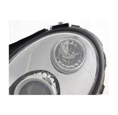 Faros Delanteros Set Angel Eyes Mercedes-Benz Clk Modelo W209, Cromado Fk Automotive
