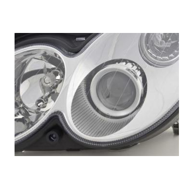 Faros Delanteros Set Angel Eyes Mercedes-Benz Clk Modelo W209, Cromado Fk Automotive