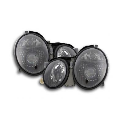 Faros Delanteros Set Angel Eyes Mercedes-Benz Clk Modelo W208, Negro Fk Automotive