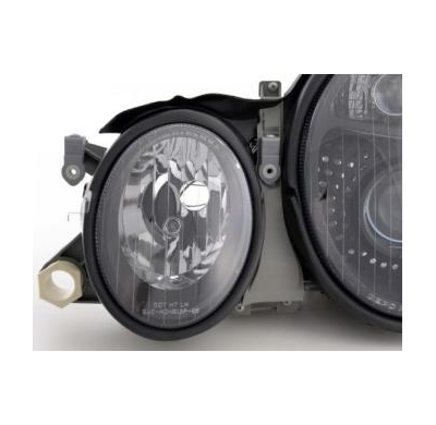 Faros Delanteros Set Angel Eyes Mercedes-Benz Clk Modelo W208, Negro Fk Automotive