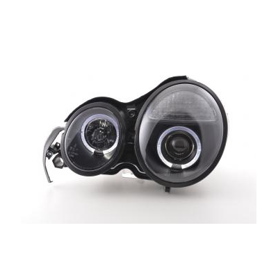 Faros Delanteros Set Angel Eyes Mercedes Clase E Modelo W210  95-98 Negro Fk Automotive