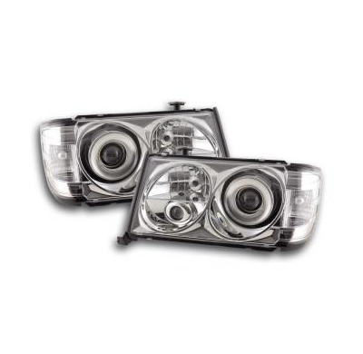 Faros Delanteros Set Angel Eyes Mercedes Benz Clase E Modelo W124  85-93 Cromado Fk Automotive
