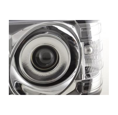 Faros Delanteros Set Angel Eyes Mercedes Benz Clase E Modelo W124  85-93 Cromado Fk Automotive