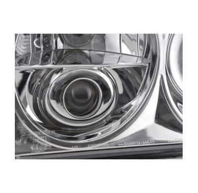 Faros Delanteros Set Angel Eyes Mercedes Benz Clase E Modelo W124  85-93 Cromado Fk Automotive