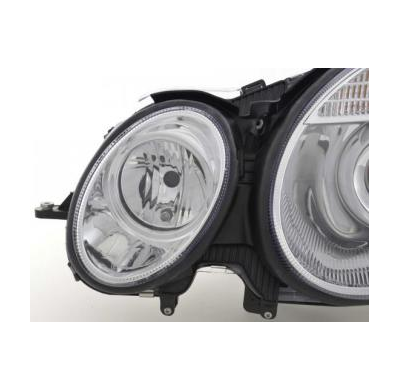 Faros Delanteros Set Angel Eyes Mercedes-Benz Clase E Modelo W211  02-06, Cromado Fk Automotive