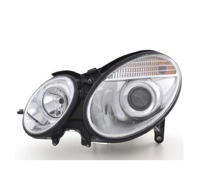 Faros Delanteros Set Angel Eyes Mercedes-Benz Clase E Modelo W211  02-06, Cromado Fk Automotive