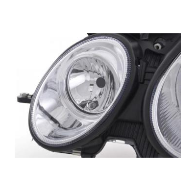 Faros Delanteros Set Angel Eyes Mercedes-Benz Clase E Modelo W211  02-06, Cromado Fk Automotive