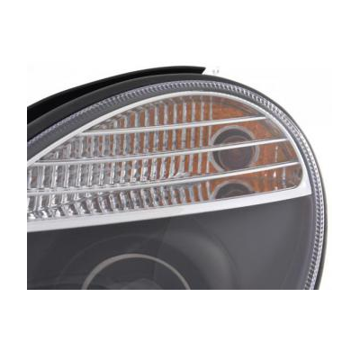 Faros Delanteros Set Angel Eyes Mercedes-Benz Clase E Modelo W211  02-06, Negro Fk Automotive