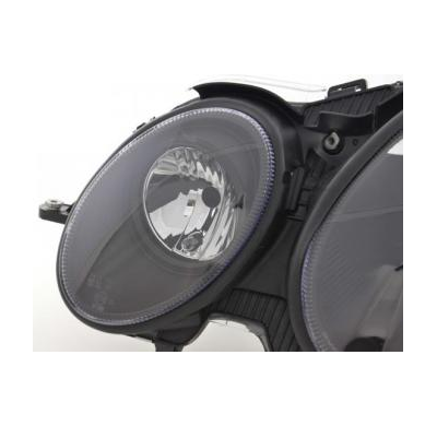Faros Delanteros Set Angel Eyes Mercedes-Benz Clase E Modelo W211  02-06, Negro Fk Automotive