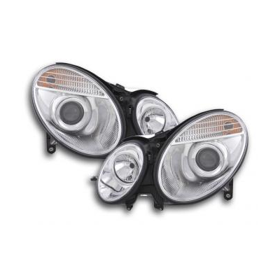 Faros Delanteros Set Angel Eyes Mercedes-Benz Clase E Modelo W211  06-08, Cromado Fk Automotive