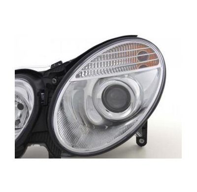 Faros Delanteros Set Angel Eyes Mercedes-Benz Clase E Modelo W211  06-08, Cromado Fk Automotive
