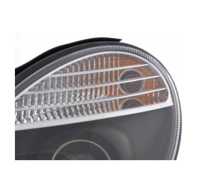 Faros Delanteros Set Angel Eyes Mercedes-Benz Clase E Modelo W211  06-08, Negro Fk Automotive