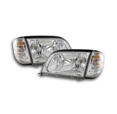 Faros Delanteros Set Angel Eyes Mercedes-Benz Clase S Modelo W140, Cromado Fk Automotive