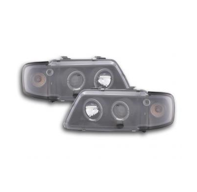Faros Delanteros Set Angel Eyes Audi A3 Modelo 8l  96-00 Negro Fk Automotive
