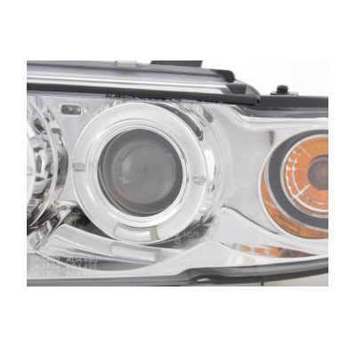 Faros Delanteros Set Angel Eyes Audi A4 Modelo B5  95-99 Cromado Fk Automotive