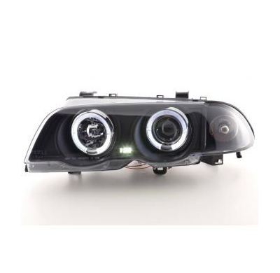 Faros Delanteros Set Angel Eyes Bmw Serie 3 Sedan Modelo E46  98-01 Negro Fk Automotive