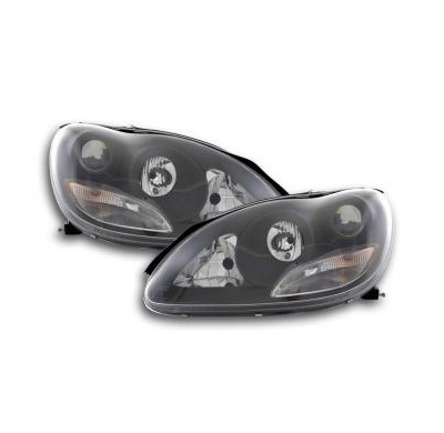 Faros Delanteros Set Angel Eyes Mercedes-Benz Clase S Modelo W220  98-01, Negro Fk Automotive
