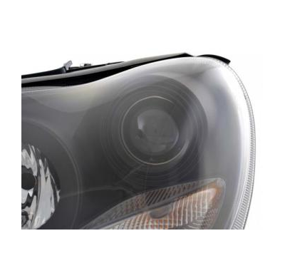 Faros Delanteros Set Angel Eyes Mercedes-Benz Clase S Modelo W220  98-01, Negro Fk Automotive