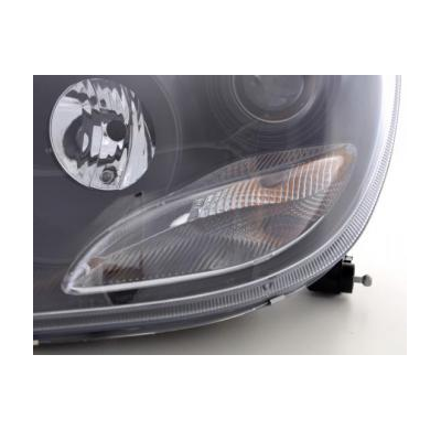 Faros Delanteros Set Angel Eyes Mercedes-Benz Clase S Modelo W220  98-01, Negro Fk Automotive