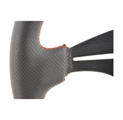 Volante Deportivo Universal Carbon Schwarz/Rot