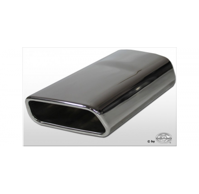 Cola de escape para soldar 59 145x65 mm / lenght: 270 mm - trapeze / rolled / 20° bent down/ nach right 15° slant