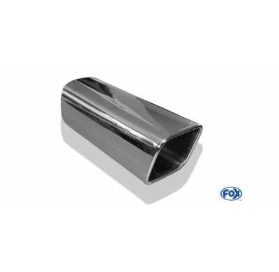 Cola de escape para soldar 70 110x110 mm / lenght: 300 mm - rectangular rolled-up / rolled / 15°slant / without absorber