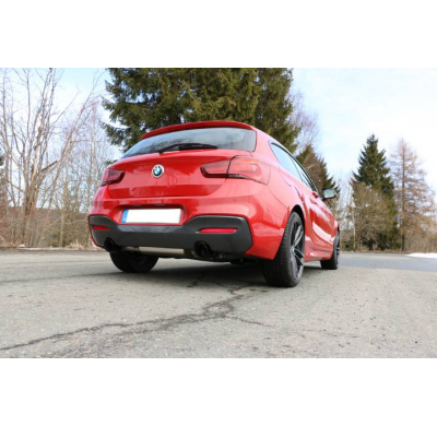 BMW F20/F21 - M140i Silenciador trasero con salida transversal derecha/izquierda - 1x100 Tipo 25 Derecha/Izquierda Negro Fox exh