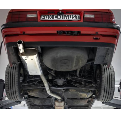Silenciador final para BMW E30 316i/318i Limousine/Cabrio - 1x80 ty Fox exhaust