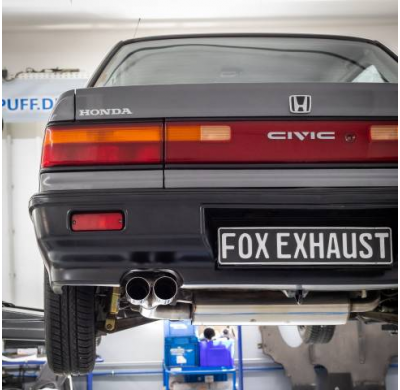 Honda Civic 4 - ED3 Silenciador trasero transversal y silenciador delantero - 2x70 Tipo 10 izquierdo Fox exhaust