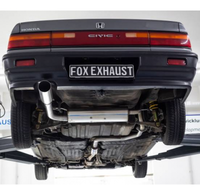 Honda Civic 4 - ED3 Silenciador trasero transversal y silenciador delantero - 1x100 Tipo 10 izquierdo Fox exhaust
