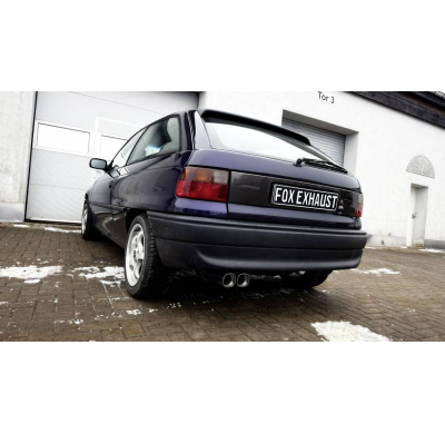 Silenciador trasero Opel Astra F-CC, suspensión de 1 punto - 2x78x75 Tipo 73 Fox exhaust