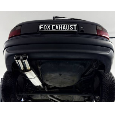 Silenciador trasero Opel Astra F-CC, suspensión de 1 punto - 2x78x75 Tipo 73 Fox exhaust